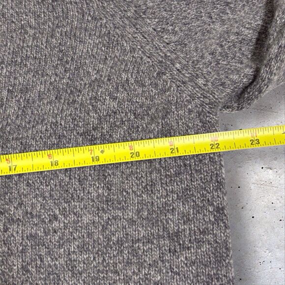 Café Coton Paris Extra Fine Lambswool Mens Sweater Gray Speckled V-Neck Large - Picture 5 of 9